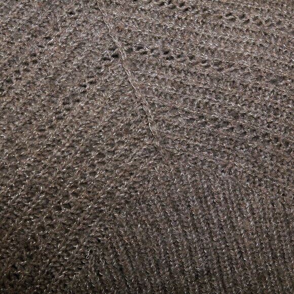 Lucky Brand Shimmer Pointelle Knit Sweater Gray Women Size XS - Picture 12 of 15